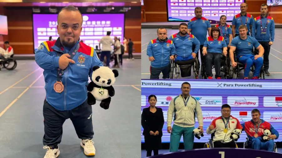 Bronz pentru Moldova la Beijing! Denis Raiul și Sergiu Borș, pe podium la para powerlifting