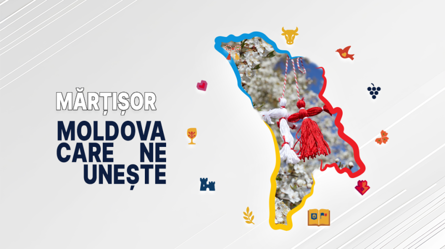 „Moldova care ne unește”: Alb cu roșu fac o floare, mândra floare Mărțișor
