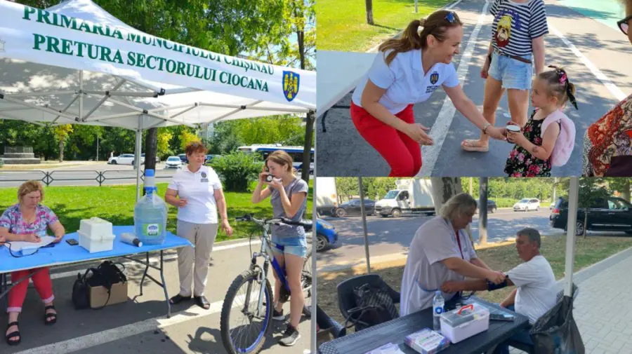 Sprijin pentru chișinăuieni: Corturi cu apă potabilă și ajutor medical, instalate în cinci sectoare ale Capitalei