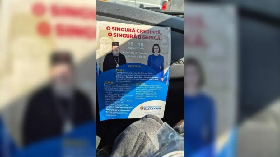 Pelerinaj în Moldova care folosește abuziv imaginea președintei Maia Sandu și a Mitropoliei Basarabiei