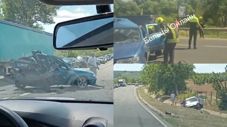 VIDEO Accident teribil în raionul Orhei. Patru persoane, printre care un copil, au fost rănite