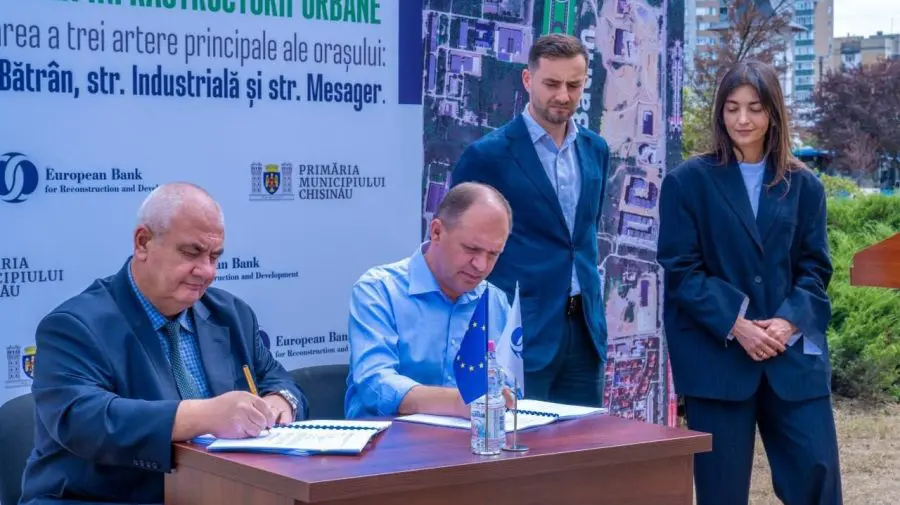 Chișinăul extinde trei artere: Municipalitatea a semnat astăzi contractul cu BERD – VIDEO