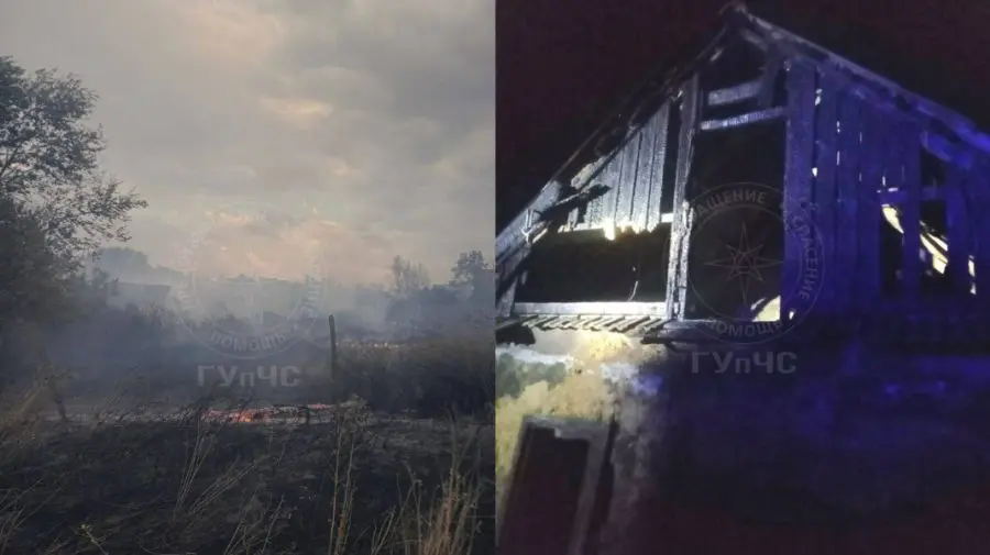 Incendiu puternic în stânga Nistrului: 73 de hectare și șapte case abandonate, mistuite de flăcări