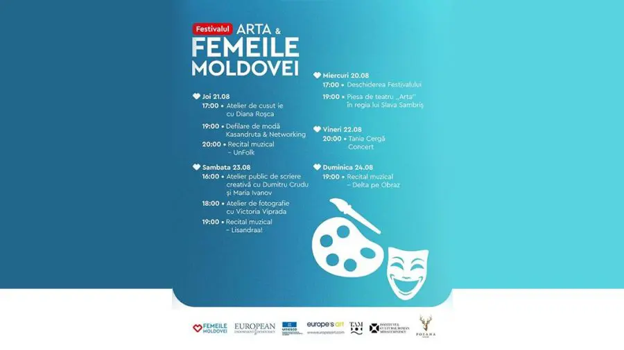 Festivalul „Arta & Femeile Moldovei” – un omagiu dedicat creativității feminine. Află detalii