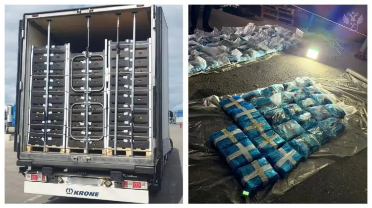Mere cu „surpriză”: 300 kg de narcotice, depistate de ruși într-un tir moldovenesc