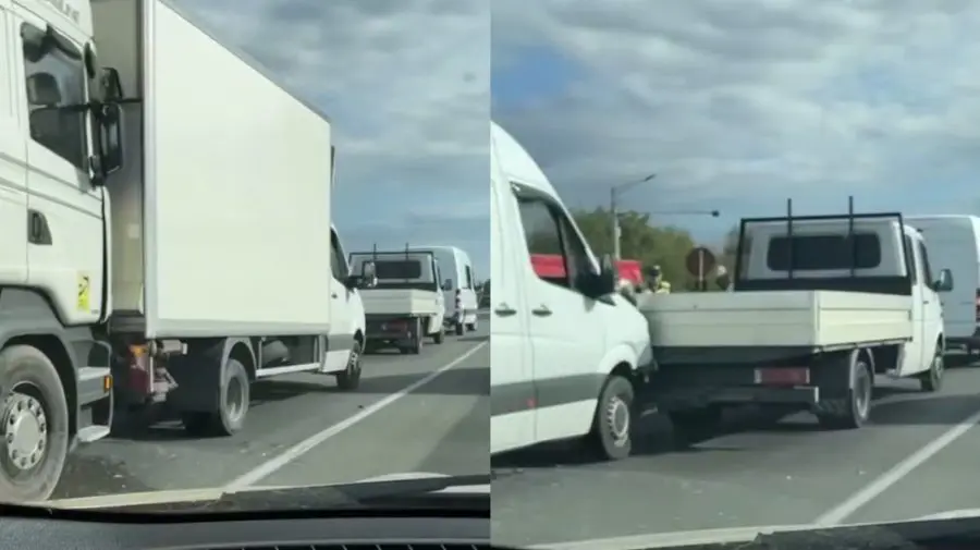 Accident în lanț la Măgdăcești din cauza nerespectării distanței: 4 automobile, implicate