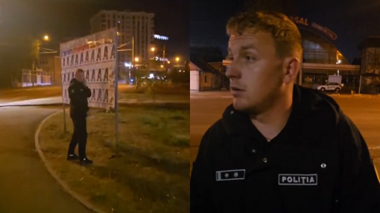 VIDEO Incident nocturn cu afișe electorale între Blocul „Alternativa” și poliția: „Șefu’, ce faceți?; le rup”
