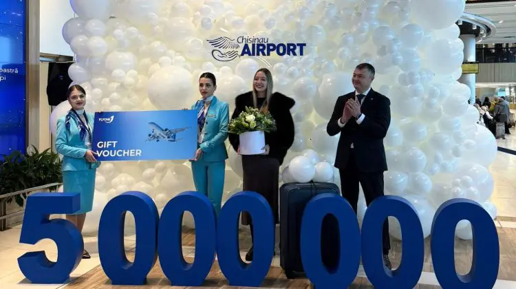 Trafic record pe Aeroportul Internațional „Eugen Doga” Chișinău: Cinci milioane de pasageri deserviți