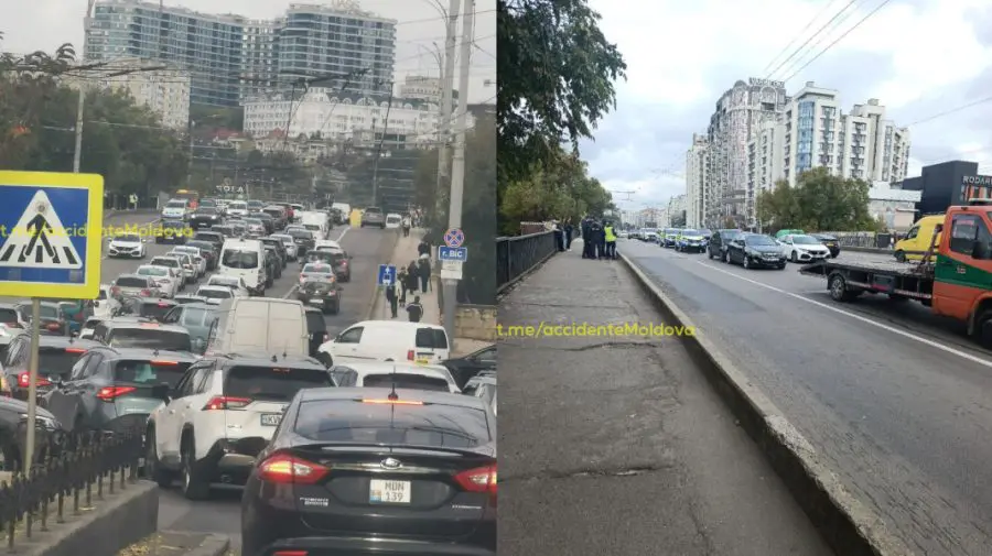 Accident cu trei vehicule pe bulevardul Renașterii, în apropiere de Circ