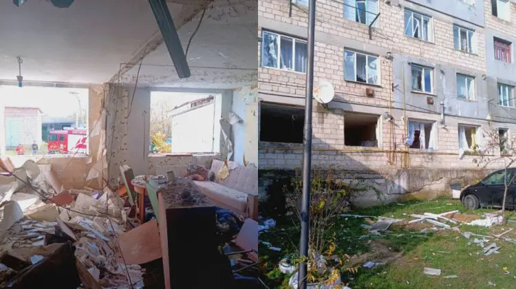 Explozie într-un bloc din Florești: Două persoane, printre care o minoră, au fost rănite
