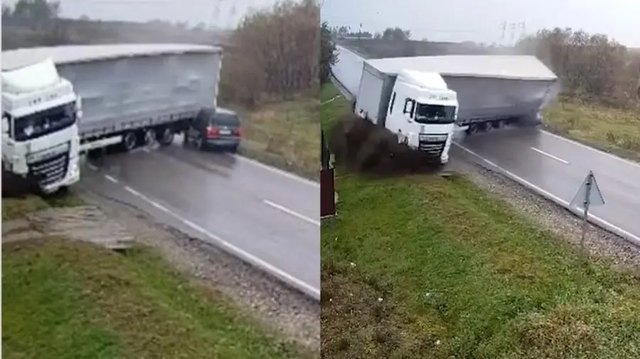 Clipe de coșmar la Iași. Un TIR s-a răsturnat peste o mașină – doi morți
