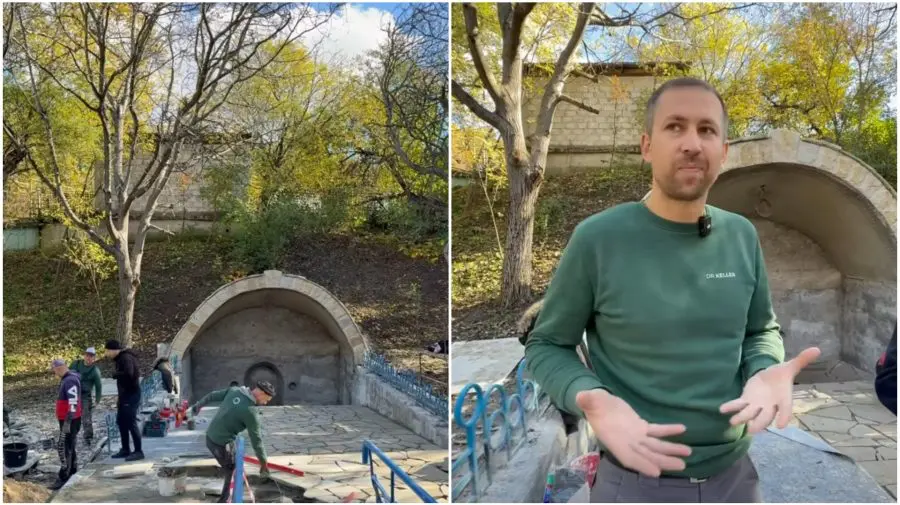 Implicare civică la Chișinău: familia Mîțu repară Izvorul „Prieteniei”
