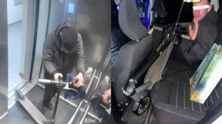 Tentativă nereușită: un bărbat a furat o trotinetă dintr-un bloc din Rîșcani, dar a fost prins la scurt timp