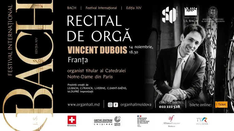 Sala cu Orgă prezintă Festivalul Internațional de Muzică „J.S. Bach”, ediția a XIV-a 