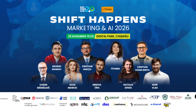 SHIFT HAPPENS: conferință despre leadership și inteligență artificială în business, pe 28 noiembrie, la Chișinău