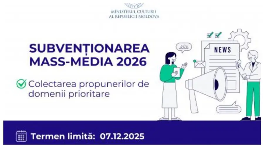 Ministerul Culturii anunță consultări pentru stabilirea domeniilor prioritare de subvenționare a mass-mediei în 2026