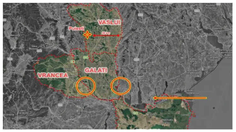 O dronă rusească traversează România și se prăbușește în județul Vaslui