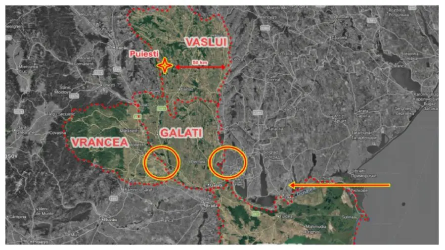 O dronă rusească traversează România și se prăbușește în județul Vaslui