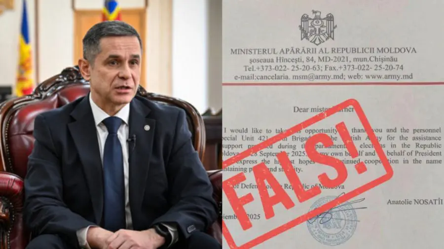 O scrisoare falsă în numele lui Anatolie Nosatîi, ministrul Apărării, circulă pe Telegram