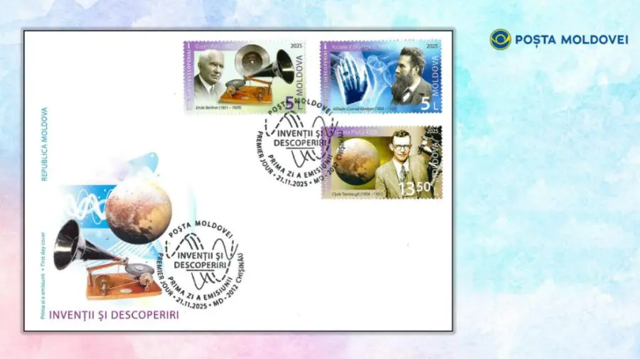 Poșta Moldovei lansează noi mărci poștale dedicate unor personalități care au schimbat lumea