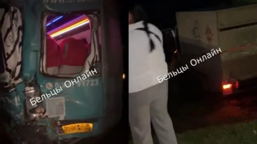 Un microbuz cu pasageri s-a lovit grav cu un camion la Sîngerei. Imagini VIDEO de la fața locului