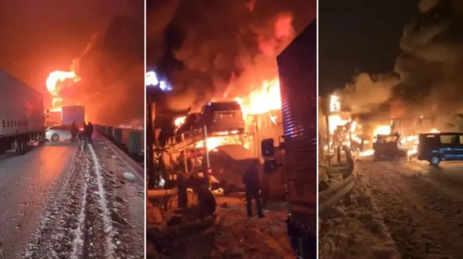 VIDEO Carambol masiv în Japonia din cauza ninsorii: Peste 50 de mașini implicate, un mort și 26 de răniți