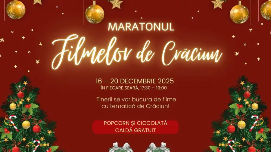 Seri de film și magie de sărbători: Maratonul Filmelor de Crăciun, la Chișinău