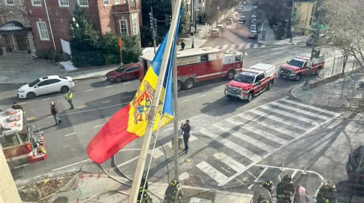 Incendiu la Ambasada Republicii Moldova din SUA. Serviciile consulare suspendate temporar