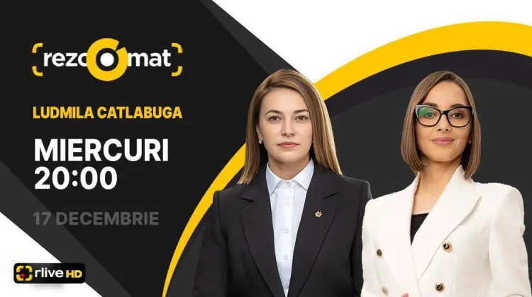 Ministra Agriculturii și Industriei Alimentare, Ludmila Catlabuga, este invitata emisiunii Rezoomat