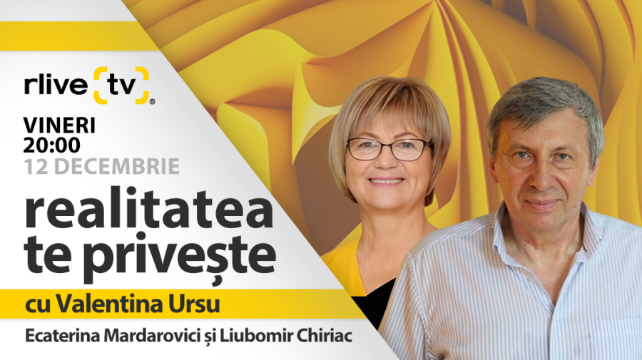 Ecaterina Mardarovici și Liubomir Chiriac, în această seară, la „Realitatea te privește”