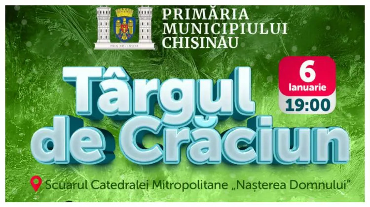 VIDEO„Aprindeți luminile în seara de Crăciun”: Târg de Crăciun organizat la Chișinău pe 6 ianuarie