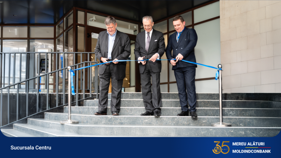 Spațiu nou, servicii mai rapide: Sucursala Centru Moldindconbank și-a redeschis ușile după modernizare
