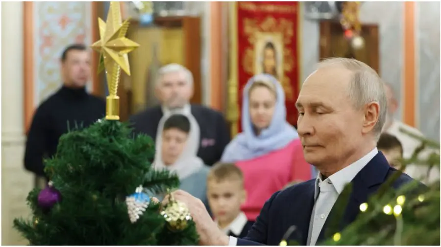 VIDEO Cum a apărut Putin la slujba de Crăciun pe stil vechi: discurs despre „misiunea sfântă” a armatei