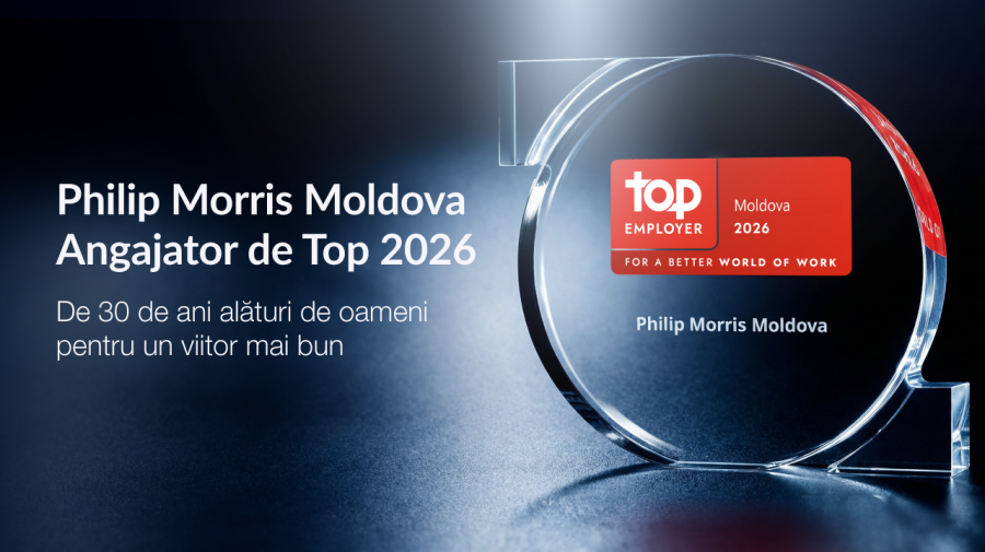 Philip Morris celebrează 30 de ani în Moldova cu o nouă certificare Angajator de Top