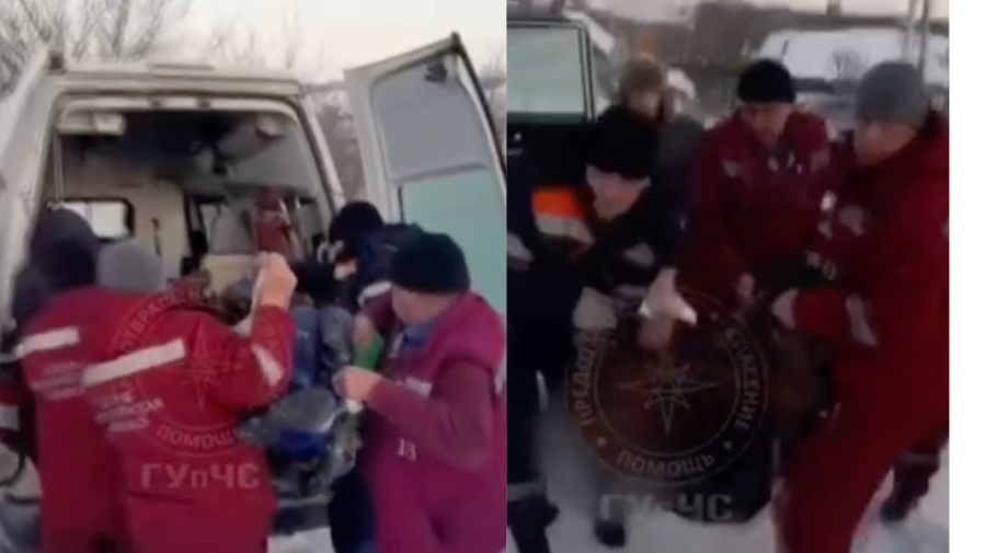 VIDEO Bărbat găsit zăcând în zăpadă, pe malul unui iaz. A fost internat în reanimare cu degerături