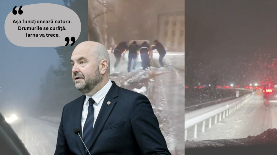Justificarea lui Bolea: Natura este de vină pentru haosul de pe drumurile Moldovei, în timpul viscolului de joi
