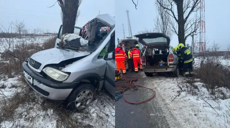 Accident la Fălești! Un polițist a murit, după ce s-a izbit de un copac