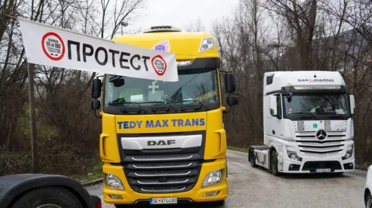 Proteste ale transportatorilor în Macedonia de Nord. Ministerul de Externe avertizează moldovenii