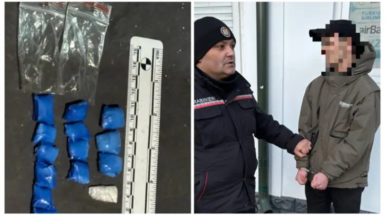 Bărbat reținut în centrul Chișinăului cu substanțe suspecte. Era dat în căutare într-un dosar de droguri