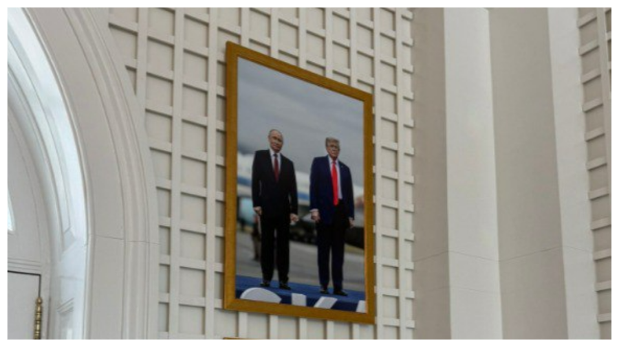 Tablou uriaș la Casa Albă: Trump, alături de liderul rus