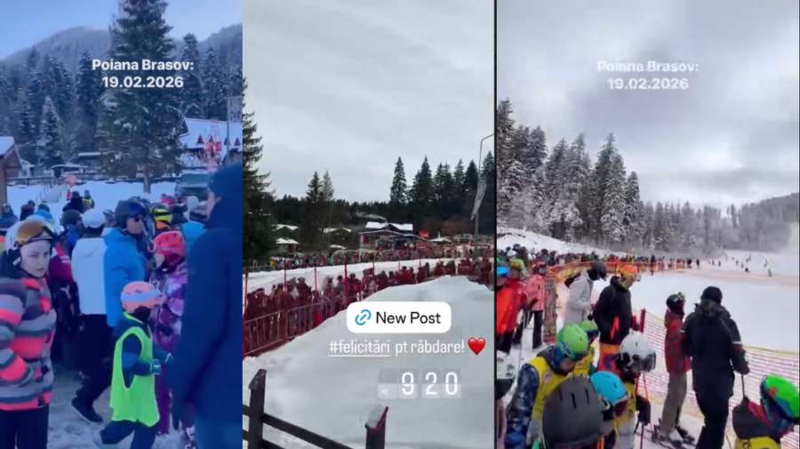 Cozi kilometrice la Poiana Brașov! Românii au dat fuga la munte, după ninsorile abundente din ultimele zile
