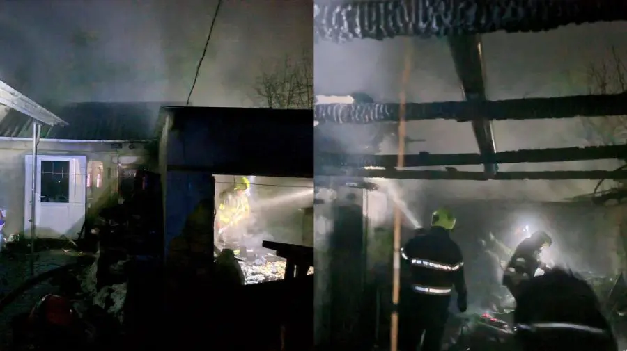 Incendiu la o casă din Cantemir. Pompierii au evacuat cinci persoane și au prevenit o explozie