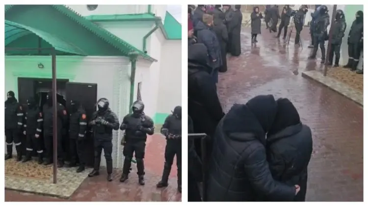 Noi tensiuni la biserica din Dereneu: Forțele de ordine au instituit un nou cordon, iar accesul este restricționat