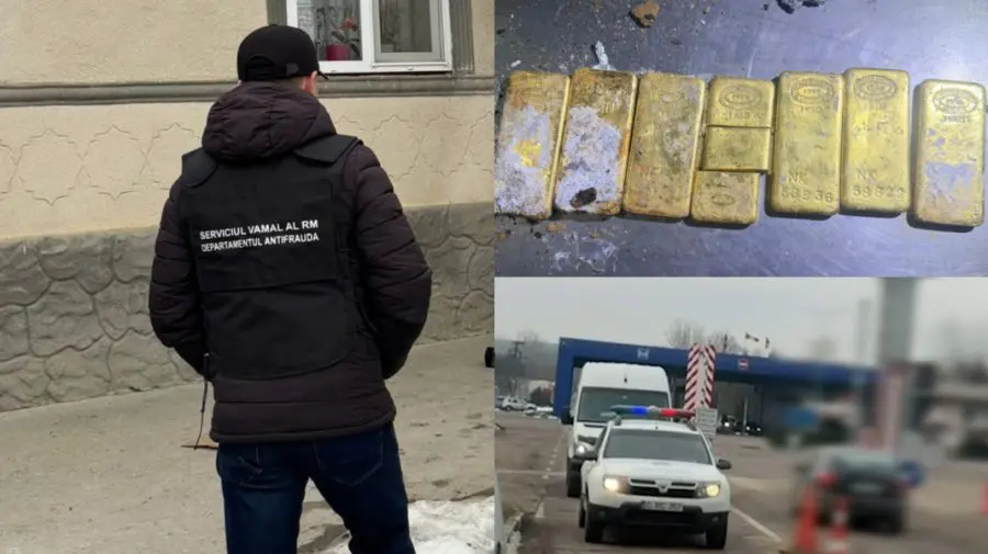 VIDEO Aur la vamă! Două persoane au încercat să introducă ilegal în țară șapte lingouri