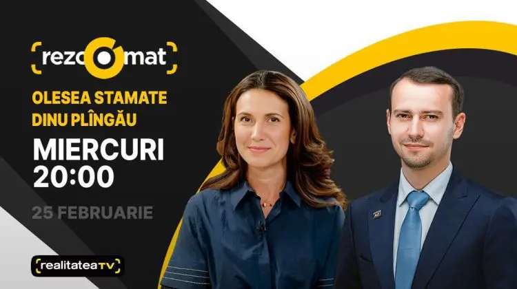 Actualitatea politică, în dezbateri la RealitateaTV! Olesea Stamate și Dinu Plîngău sunt invitații emisiunii Rezoomat