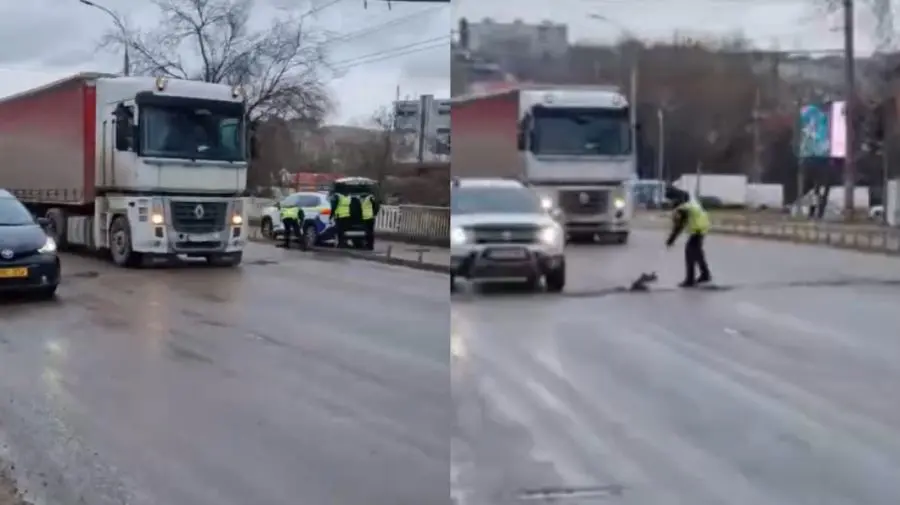 VIDEO „Chiar așa, măi băieți!”. Câțiva polițiști, surprinși acoperind o groapă din trafic în Capitală