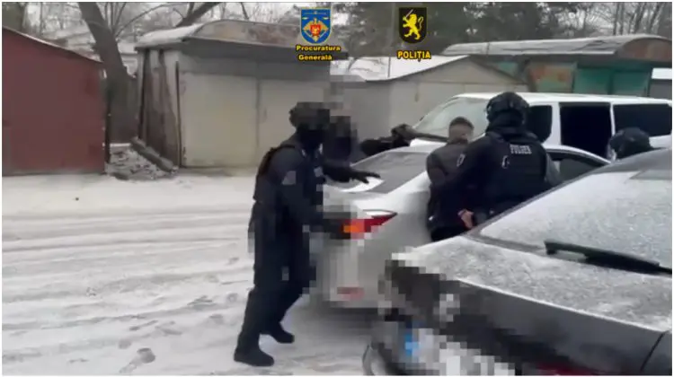 VIDEO Reținut pentru coordonarea unei organizații criminale. Un bărbat de 25 de ani, prins de poliție