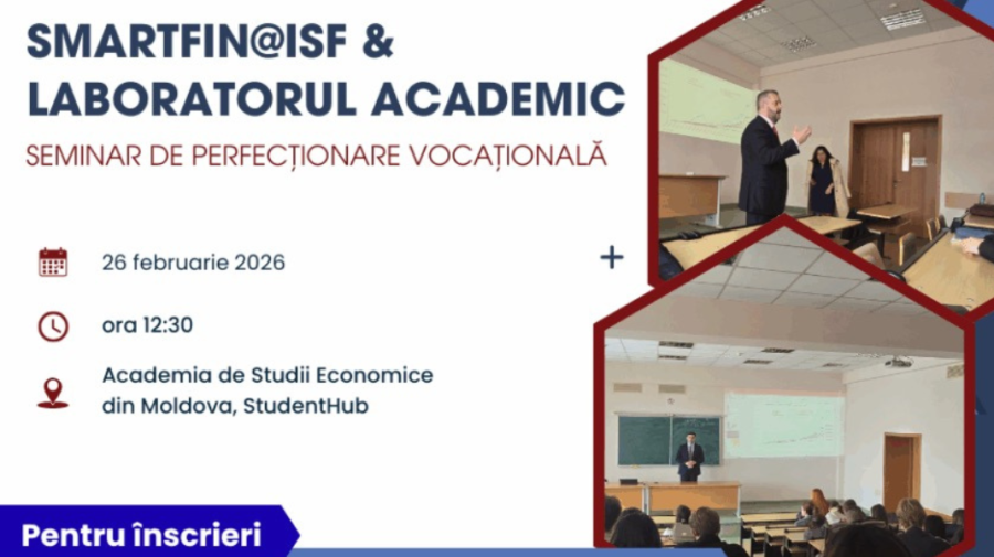 Specialiști din Republica Moldova și România vor participa la seminarul financiar SmartFIN@ISF, organizat la Chișinău