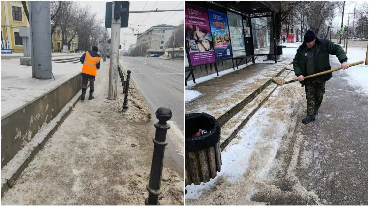 Municipalitatea intervine continuu pentru a menține drumurile și trotuarele sigure