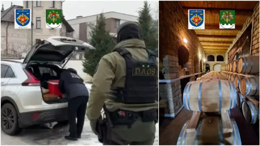 Vin exportat ilegal în SUA sub marca unui brand francez. Poliția de Frontieră a deconspirat o schemă de circa 5 milioane de lei